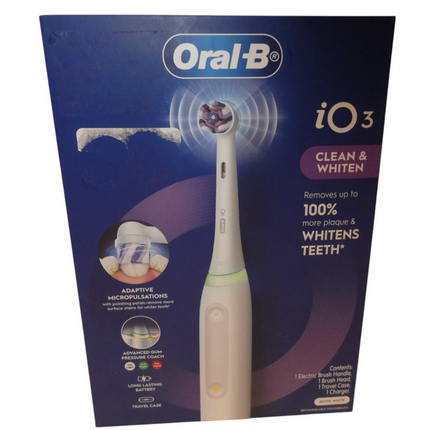 Oral-B iO Series 3 Electric Toothbrush with (1) Brush Head, Rechargeable, White