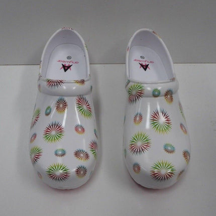Anywear Women's SRANGEL Health Care Professional Shoe, Burst/White, 10 M US