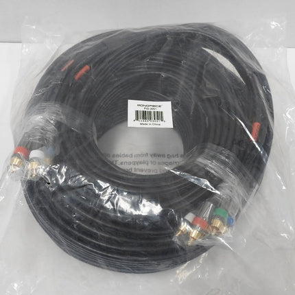 Monoprice 75-Feet 18AWG CL2 5-RCA RG-6 Component Video Coaxial Cable - Black