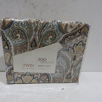 Pointehaven 200 Thread Count Percale Sheet Set, Twin - Cedar