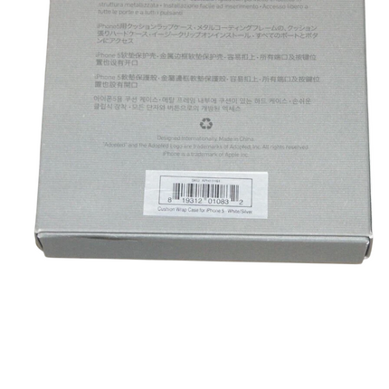 Adopted Cushion Wrap Case for iPhone 5 - White/ Silver