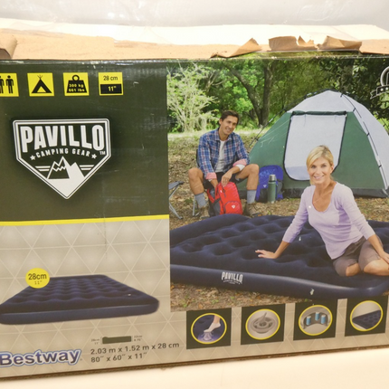 Bestway Pavillo™ 80" x 60" x 11"/2.03m x 1.52m x 28cm Airbed Queen Built-in Foot