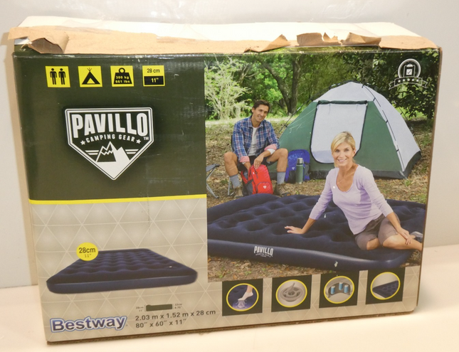 Bestway Pavillo™ 80" x 60" x 11"/2.03m x 1.52m x 28cm Airbed Queen Built-in Foot