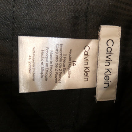 Calvin Klein Boys' Black Suit Set - Blazer & Trousers - Size 14