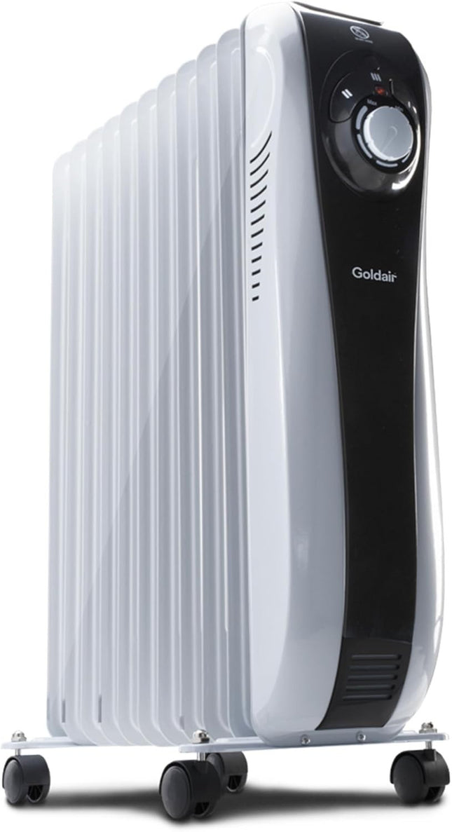 Goldair 2400W 11 Fin Oil Column Heater with 3 Heat Settings and Adjustable Therm