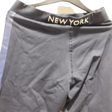 Tommy Hilfiger Women's Logo Waistband Multicolour Stripe Leggings Sky Captain LG