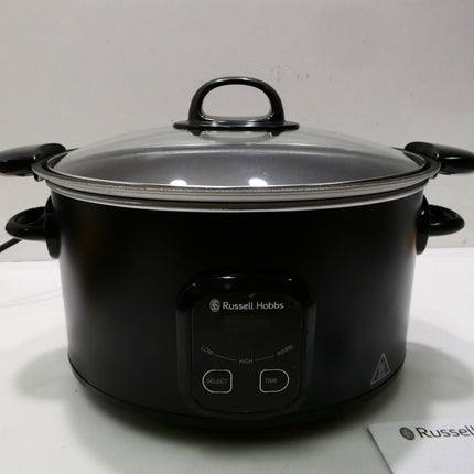 Russell Hobbs 6L Family Searing Slow Cooker 3 Heat Settings RHSC650BLK - Black
