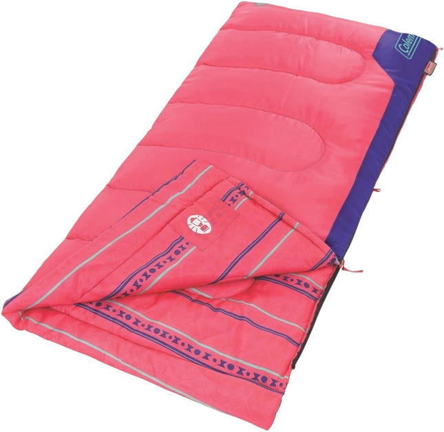 Coleman Kids 50°F Cool-Weather Sleeping Bag - Pink