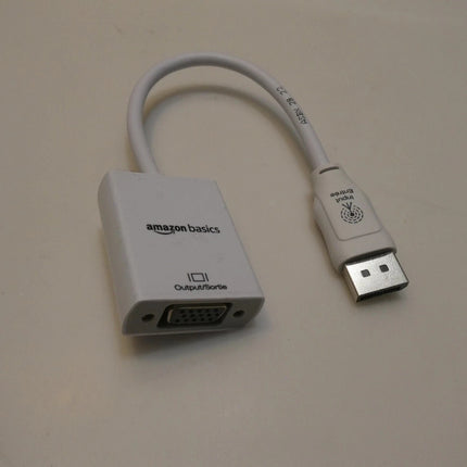 AmazonBasics DisplayPort to VGA Adapter (White)