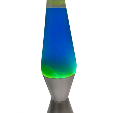 EOE Lava Table Lamp, 36 cm Height, Blue/Yellow