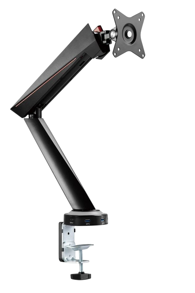 Kogan Full Motion Spring-Assisted RGB Gaming Monitor Mount with USB Hub (Single)