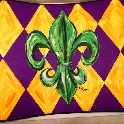 Caroline's Treasures Mardi Gras Fleur De LisPurple Green and Gold