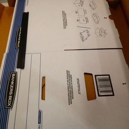 Bankers Box HANG'N'STOR Medium-Duty Storage Boxes, FastFold, Lift-Off Lid, Lette