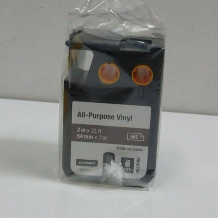 Dymo XTL White on Brown Label Printer Tape, 54 mm Width, 7 m Length