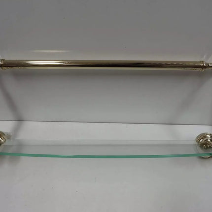 Allied Brass DT-33TB/18-PB Glass Shelf with Towel Bar, 18-Inch x 5-Inch