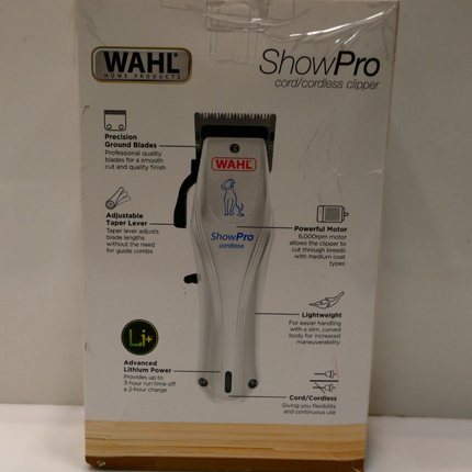 Wahl Cordless Lithium ShowPro Pet Clipper - White