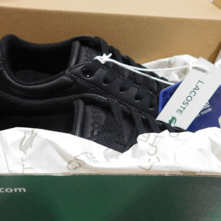 Lacoste Carnaby EVO 118 4 Kids Fashion Shoes, Black/Black - 11 US