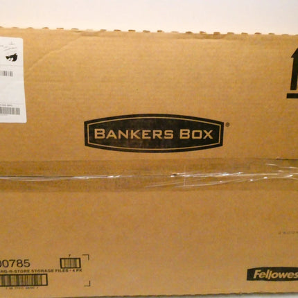 Bankers Box HANG'N'STOR Medium-Duty Storage Boxes, FastFold, Lift-Off Lid, Lette