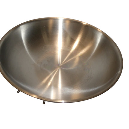 DELARLO Whole Body Tri-Ply Stainless Steel 12 inch Wok Pan with Steel Cover, Ove