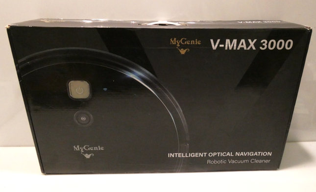 MyGenie V-MAX 3000 Robotic Vacuum Cleaner VSLAM Technology Wi-Fi Control Black