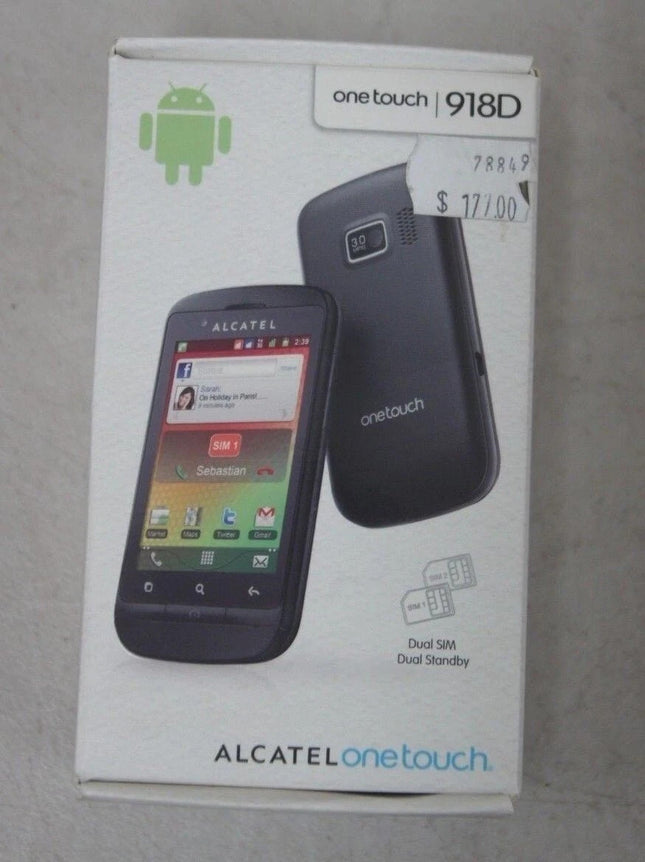 Alcatel One Touch 918D 3G Android 3.15MP Dual SIM Phone - Black