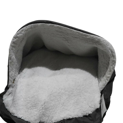 HappyCare Textiles Durable Oxford to Sherpa Pet Cave and Round Pet Bed, 25"