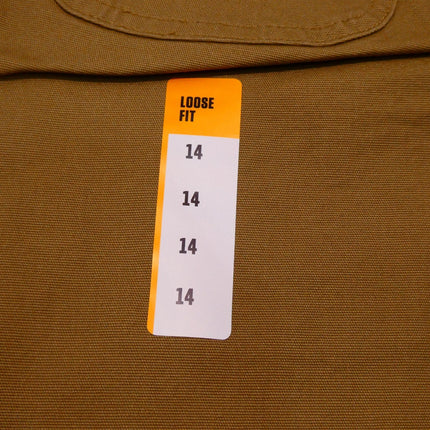 CARHARTT Men's Rugged Flex Loose Fit Canvas Utility Work Pant, Dark Khaki, 14