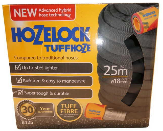 Hozelock 8125 8000 Tuffhoze Hybrid Garden Hose