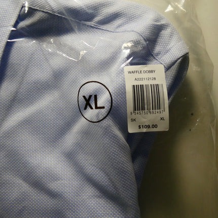 Abelard Men's Waffle Dobby Shirt Slim Fit, Sky, XL