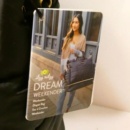 Itzy Ritzy Dream Weekender Travel Bag - Lightweight Overnight & Hospital Bag Fea