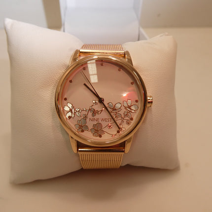 Nine West Women's Bracelet Watch, Rose Gold, NW/2428FLRG