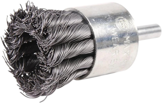 Mercer Industries 181031B Premium Knot End Brush, 1-1/8" x 1/4" Shank For Drills