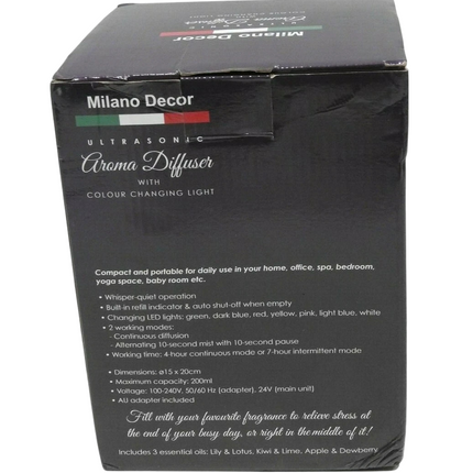 Milano Décor Ultrasonic Aroma Diffuser And Humidifier - Light Wood Grain