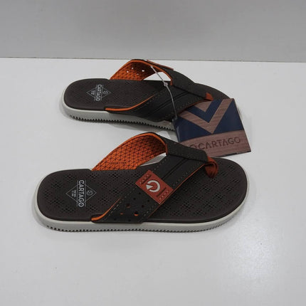 Cartago Barcelona Thong Kids Shoes, Grey/Brown/Orange, 30 EU