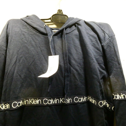 Calvin Klein Men's Long Sleeve Hoodie, Blue, Medium