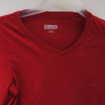 21 x Ellen Tracy Woman's Full T-Shirt RED T-Shirt Size - S
