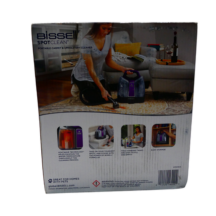 BISSELL SpotClean 36984 Portable Carpet and Upholstery Spot Cleaner, Purple