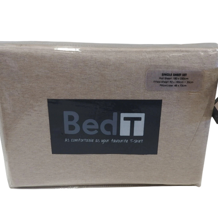 Bambury BedT Sheet Set, Single, Cappuccino