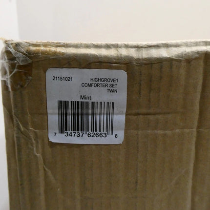 Ted Baker Highgrove 2-Piece Cotton Sateen Comforter Set w/Shams, Twin Mint Green