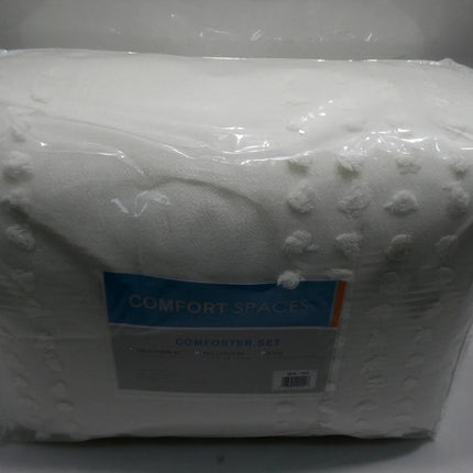 Comfort Spaces Cotton Comforter Set, Twin/Twin XL, Phillips, Ivory