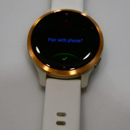 Garmin Venu 2S, GPS Fitness Smartwatch, Rose Gold Stainless Steel Bezel with Whi