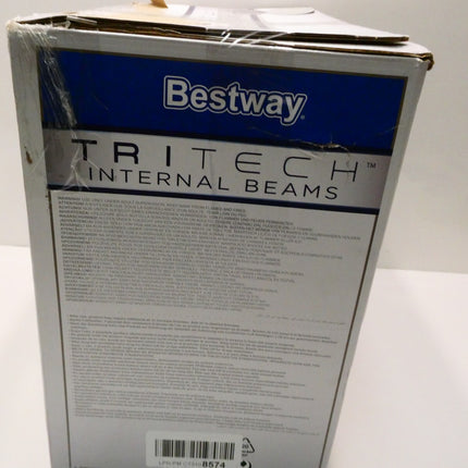 Bestway Tritech Airbed Queen SleekFlow Headboard Built-in AC Pump, 226x152x8cm