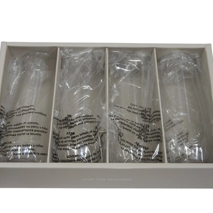 TOSSWARE Reserve 9oz Stemless Champagne Glass Dishwasher Safe Set of 4