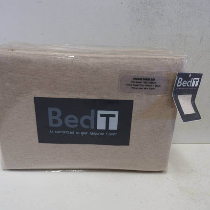 Bambury BedT Sheet Set, Single, Cappuccino