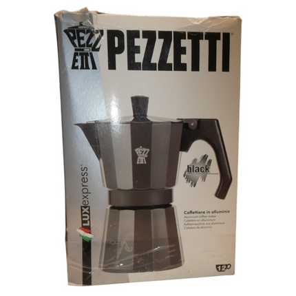 Pezzetti Luxexpress 12 Cup Black Stove Top Coffee Maker, Black