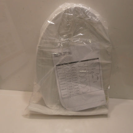 Faucet Morgan Elongated Slow-Close White Toilet Seat with Non-Slip Seat Bumpers,