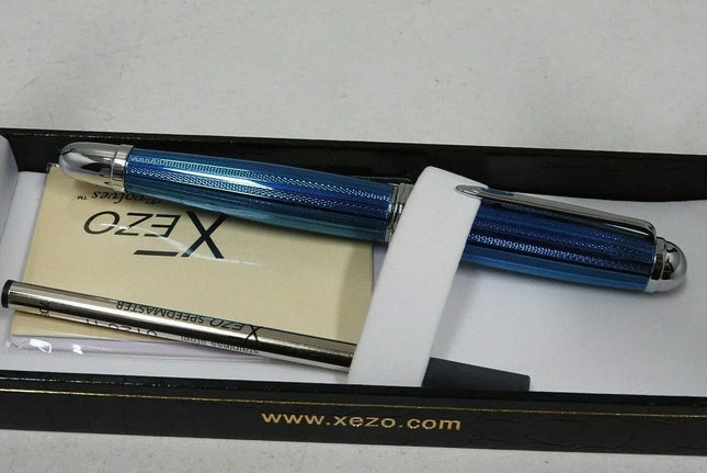 Xezo Freelancer Weighty Brass Rollerball Pen, (Freelancer Venetian Blue R)