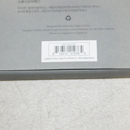 Adopted Leather Wrap Case for iPhone 5 - Moonlight/Silver