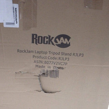 RockJam Tripod Laptop Stand, Projector Stand, & DJ Rack. 20" x 16" Plate & Adjus
