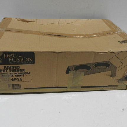 PetFusion Elevated Pet Feeder in Anodized Aluminum (Short 4"). 3 US Food Grade S